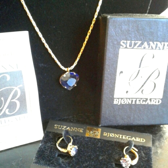 Suzanne Bjontegard 2ct Amythest Gold 14K Demi Set - Picture 2 of 8